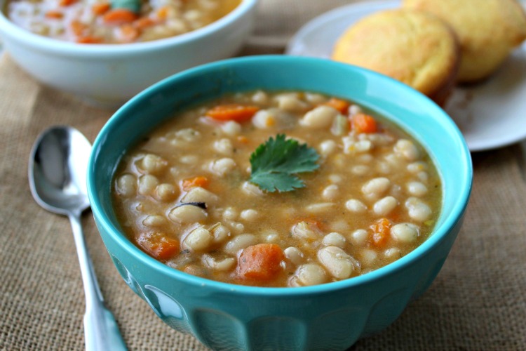 Slow Cooker Navy Bean Soup Recipe Lala Delicious