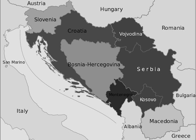 disintegrasi yugoslavia, pembubaran yugoslavia, yugoslavia disintegration, breakup yugoslavia, former yugoslavia, sejarah runtuhnya yugoslavia, peta yugoslavia