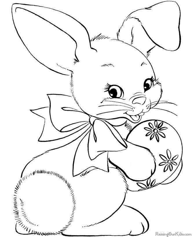 Gorgeous Easter Bunny Coloring Design Art