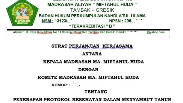 Contoh Surat Mou Sekolah Dengan Desa Nusagates