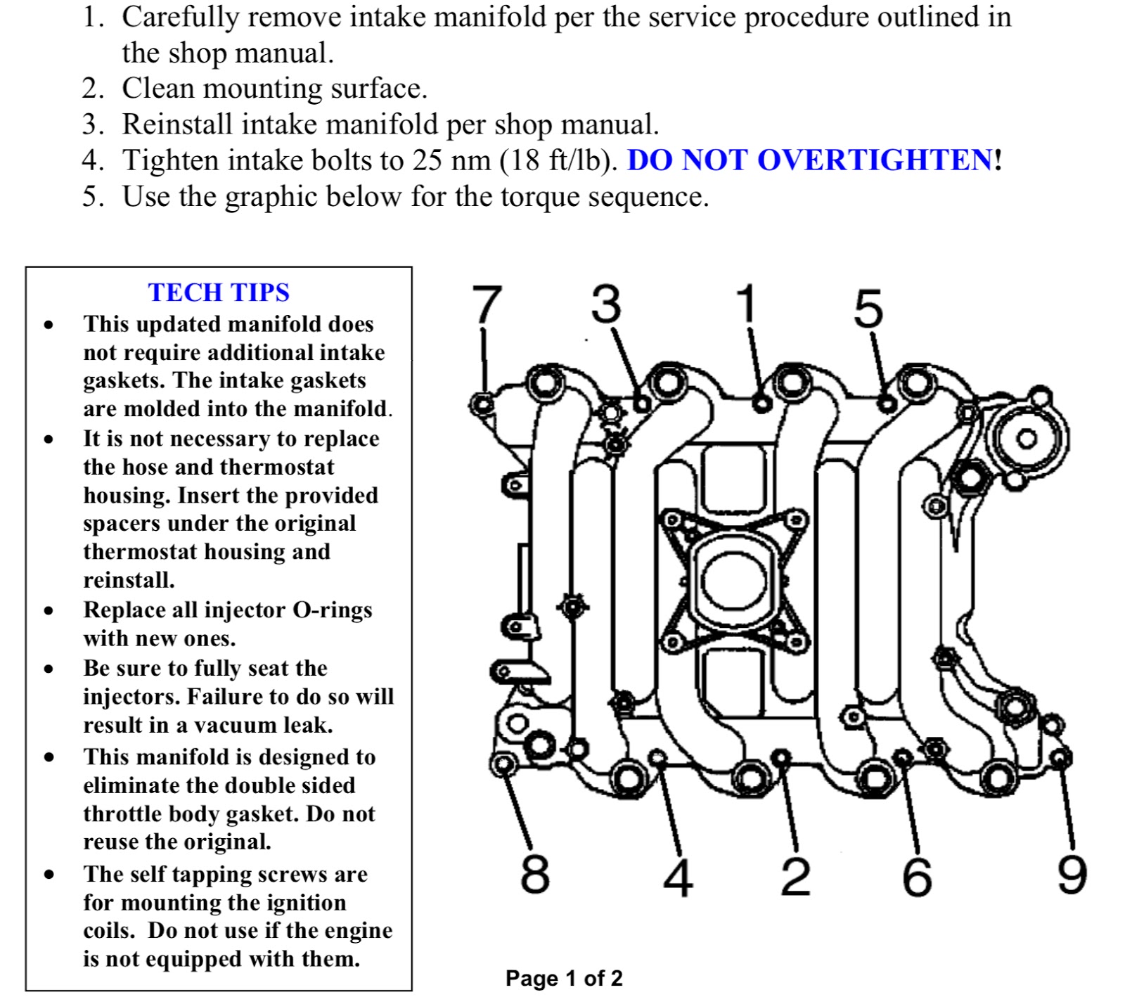 2003 Intake Manifold Correct Bolt Torque Spec Ford F150, 59 OFF