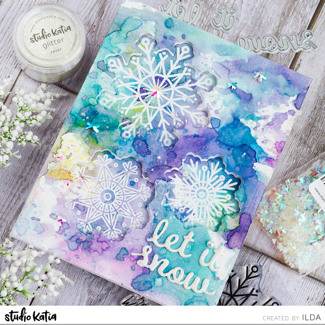 Colorful Snowflake Christmas Cards | Studio Katia by ilovedoingallthingscrafty.com