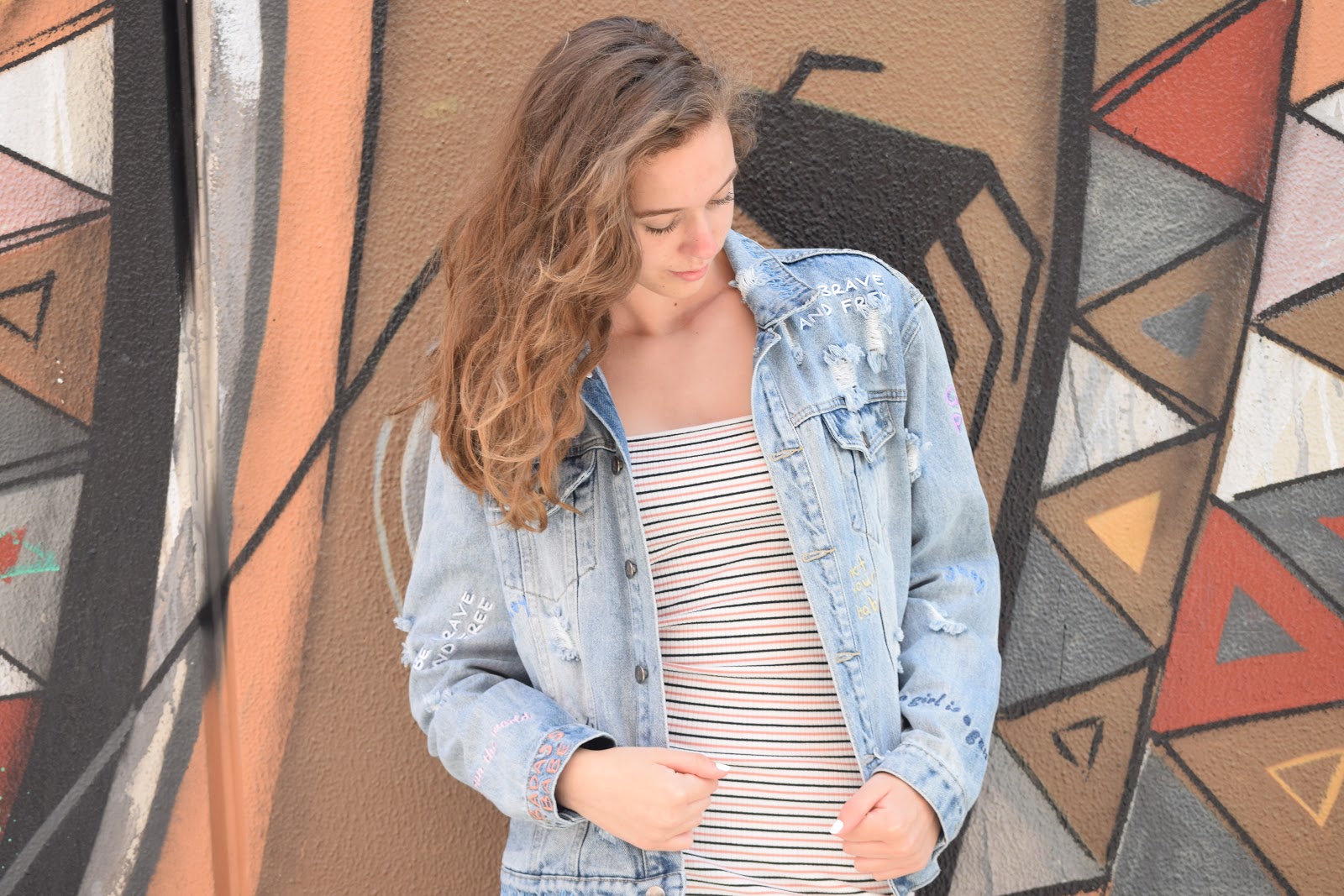 grl pwr denim jacket