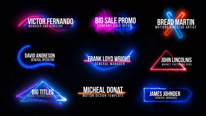 Videohive - Neon Lower Thirds After Effect Project Videohive - Neon Lower Thirds After Effect Project