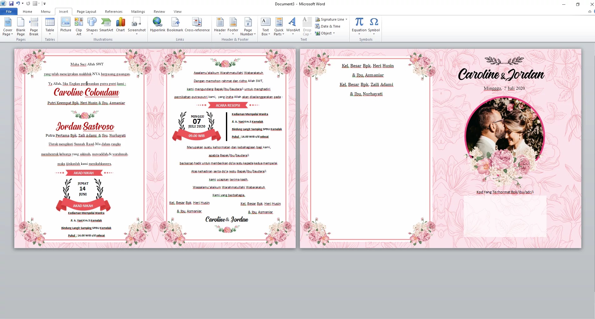 Download Download Contoh Desain Undangan Pernikahan Format Word Gif Riset