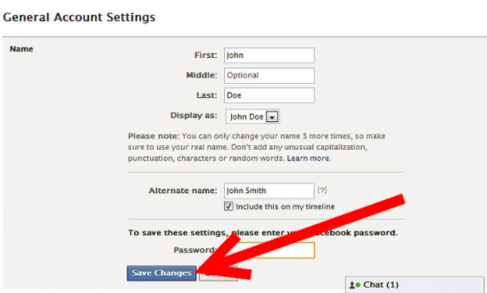 Name Change Facebook