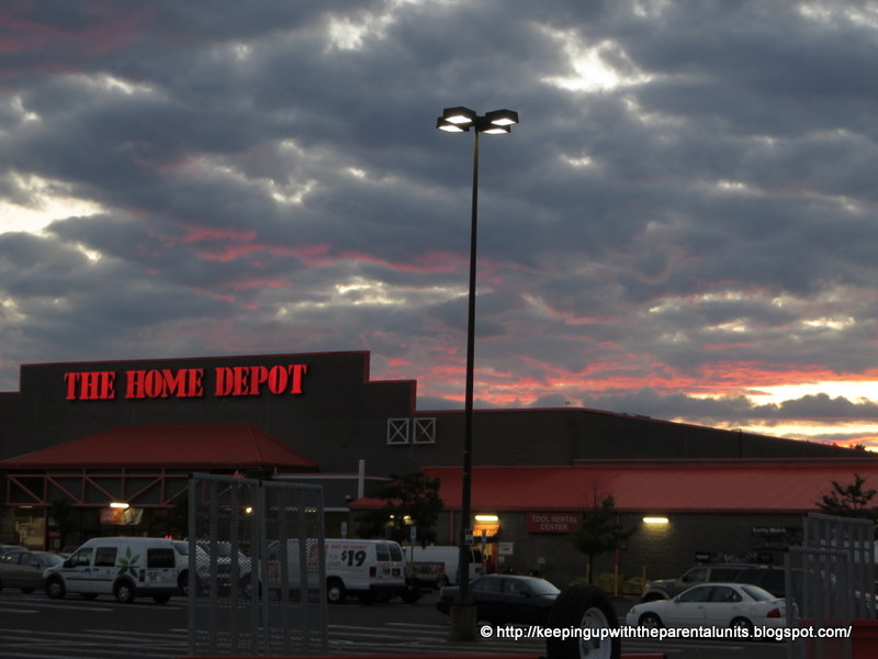 Keeping Up With The Parental Units Flaming Sunset Over Home Depot