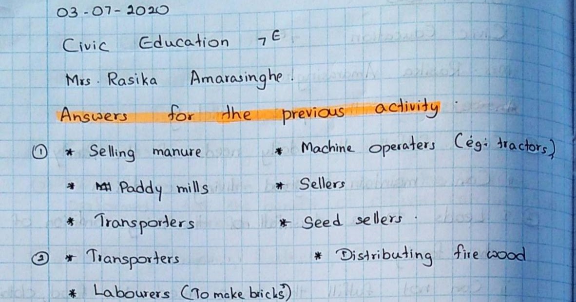 Civic Education -Grade 7