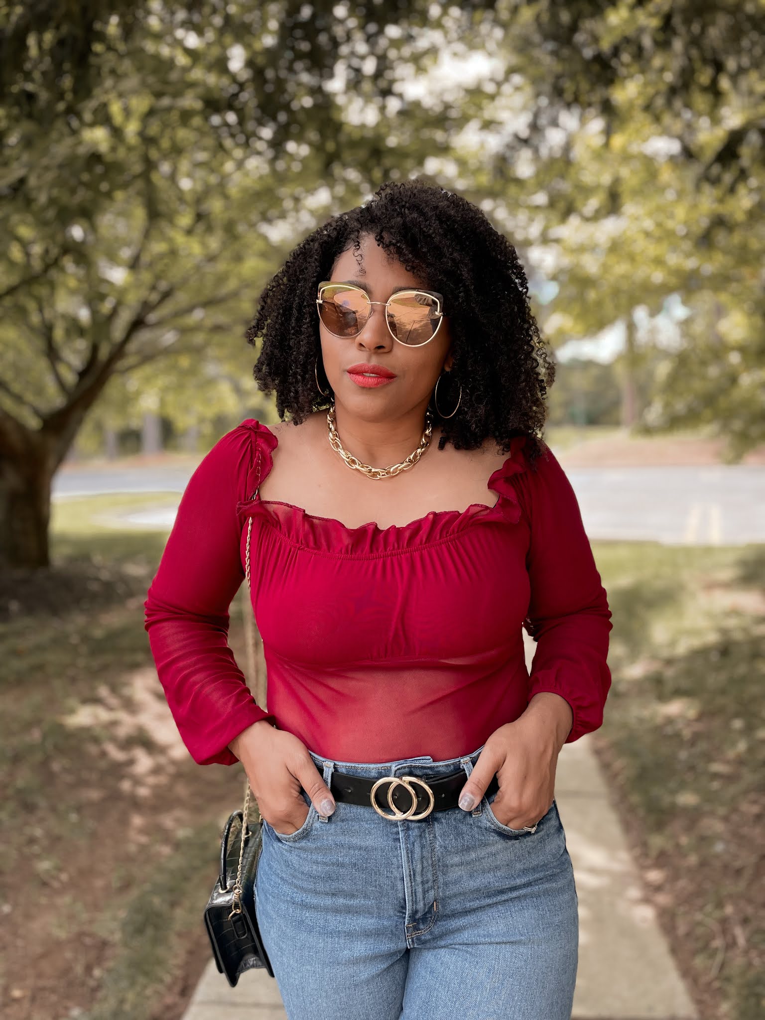 Wide Leg Jeans and a Cute Bodysuit Top Outfit Idea — Patty's Kloset