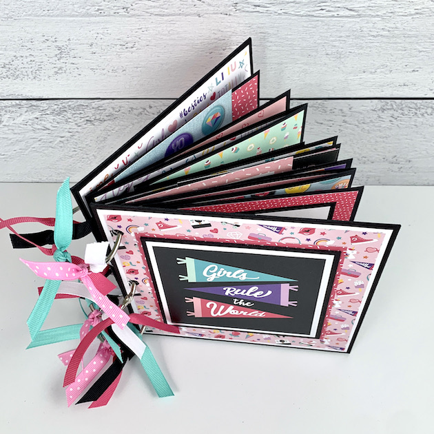 Artsy Albums Scrapbook Album and Page Layout Kits by Traci Penrod: Girls  Rule Mini Scrapbook Album Kit