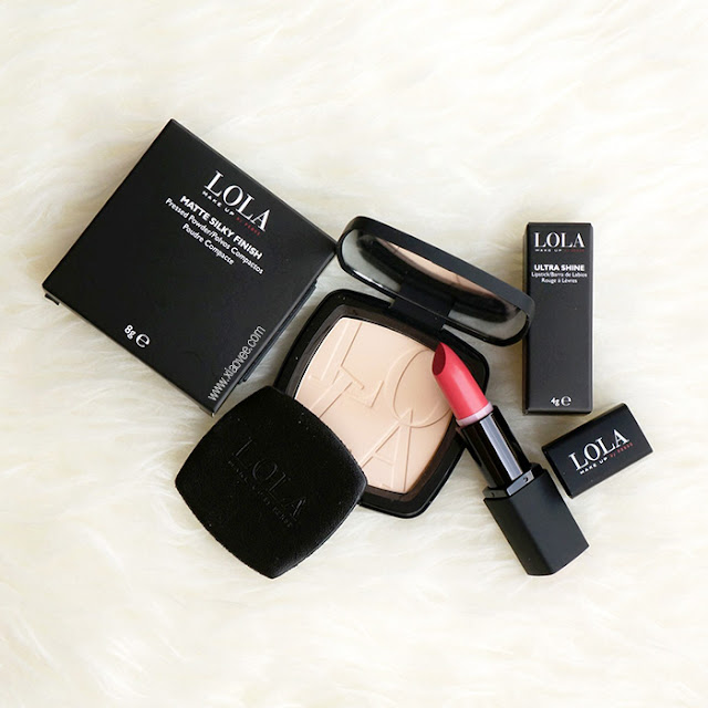 LOLA MAKEUP Matte Silky Finish Pressed Powder Review, LOLA MAKEUP Ultra Shine Lipstick review, LOLA Makeup by Perse UK review, LOLA cosmetic review, LOLA UK brand review