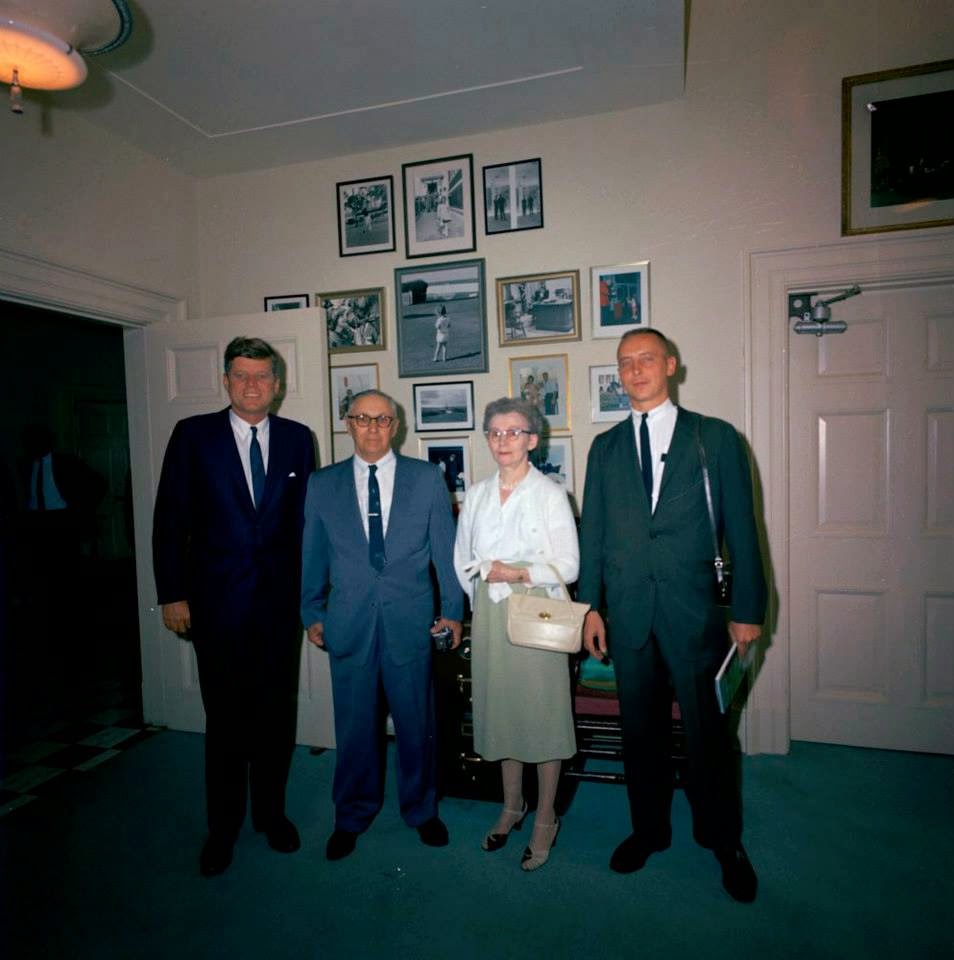SA Ernie Olsson and parents with JFK 5/22/63