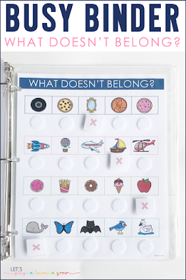 What Does'nt Belong Visual Discrimination Activity for kids