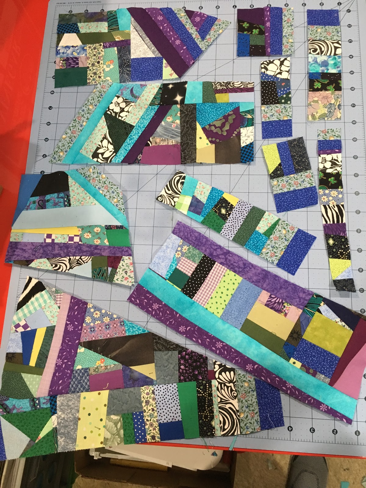 QuiltQuest Crumb Quilting Adventure New Piecing Technique Easy Tiny Wonky Blocks Ep. 6 Part 2