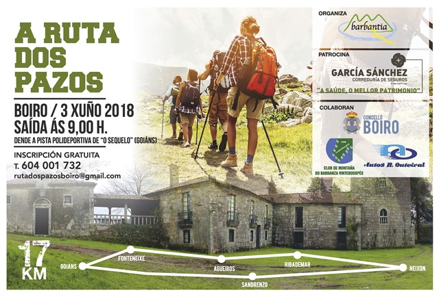 Club de Montaña do Barbanza Vintedouspés Ruta dos pazos (Boiro)