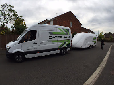 Keith arriving with the van and trailer