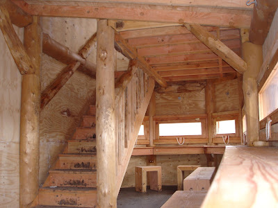round wood timber framing