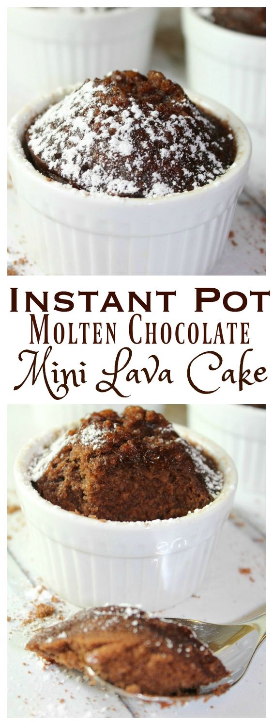 Instant Pot Molten Chocolate Mini Lava Cake