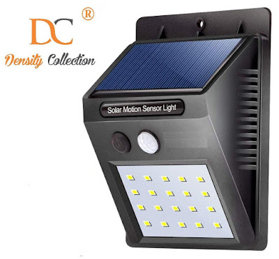 Density Collection 20 LED Bright Outdoor Security Lights with Motion Sensor (Black)