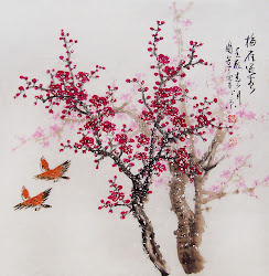 chinese blossom cherry painting tree trees drawing blossoms then watercolour artwork japanese watercolor sakura traditional