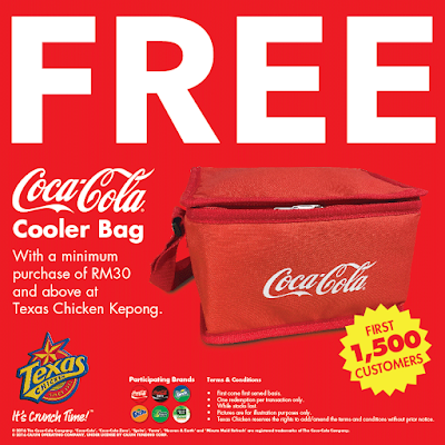 Texas Chicken Malaysia Free Coca-Cola Cooler Bags Opening Promo