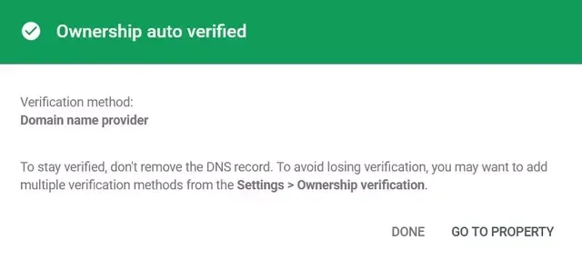 Blogger Auto Verification in Search Console