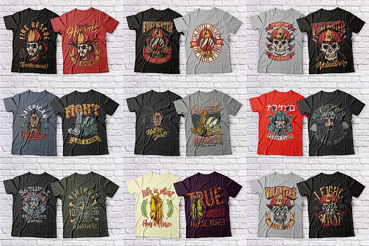 تحميل مجموعة تصميمات التيشيرتات، مجموعة تضم أكثر من 100 تصميم بأكثر من تنسيق