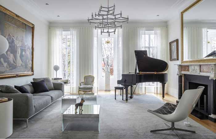 21 thiết kế phòng khách hiện đại màu xám và trắng tuyệt đẹp
