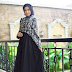 Baju Muslim Batik Kombinasi Polos