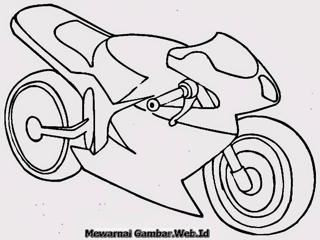Gambar Sepeda Motor Untuk Mewarnai Terunik | Gentong ...