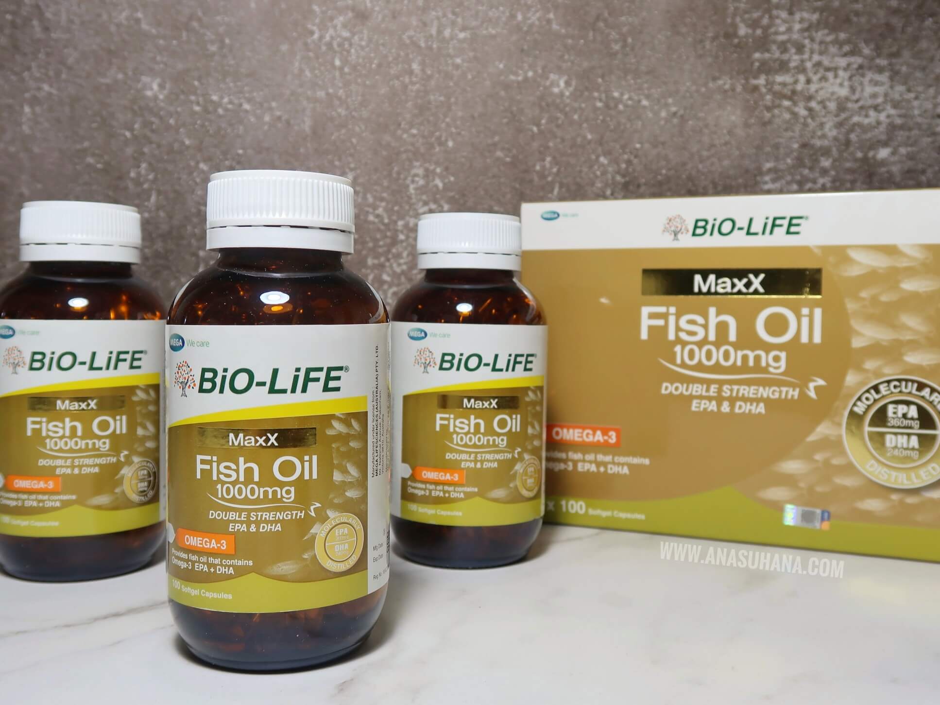 Bio-Life MaxX Fish Oil Dengan Dos Berganda Omega-3 EPA dan DHA - Ana Suhana