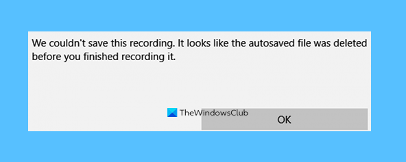 Voice Recorder no pudo guardar esta grabación