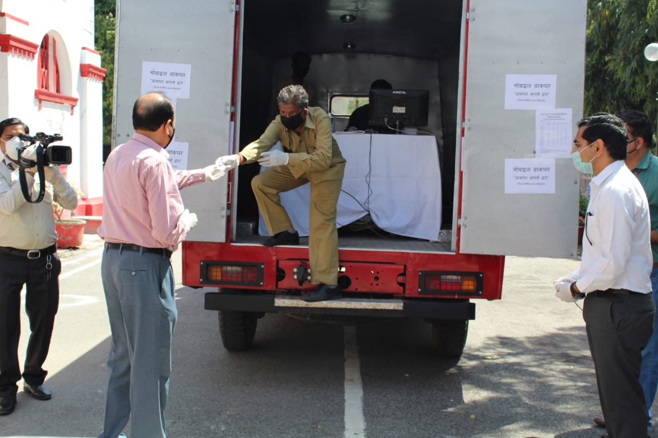 India Post fights Corona. Post Office on Wheels at Agra and Bareilly, Uttar Pradesh