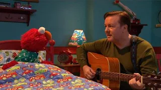 Elmo can’t sleep, Ricky Gervais sings a celebrity lullaby, Sesame Street Episode 4407 Still Life With Cookie season 44