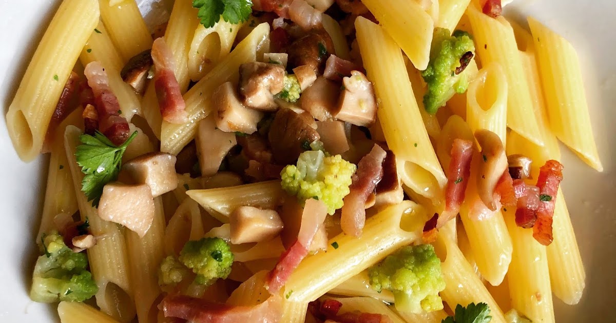 PENNE PANCETTA, PORCINI E CAVOLO