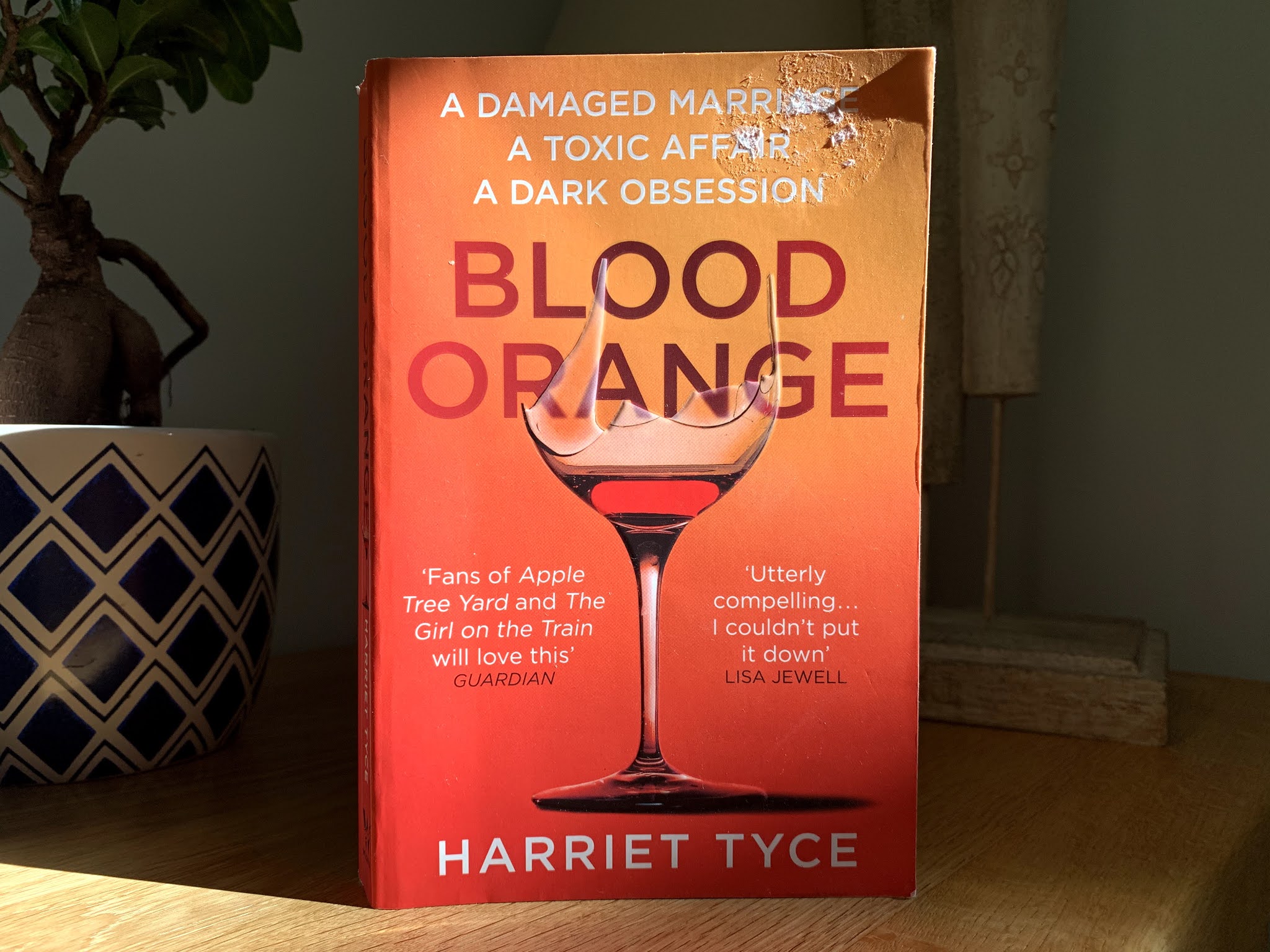 Blood Orange by Harriet Tyce Blood Orange by Harriet Tyce on a shelf