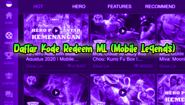 Daftar Kode Redeem ML (Mobile Legends) Hari Ini