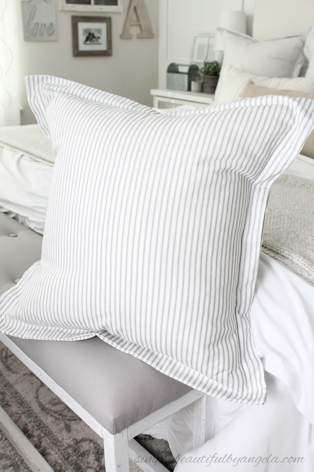 DIY Euro Pillows with Flanges Simply Beautiful By Angela