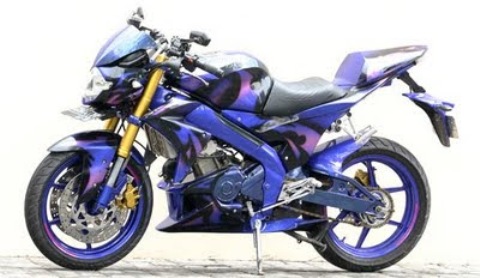 Gambar Modifikasi Motor Yamaha Vixion New Terbaru Ungu Moge
