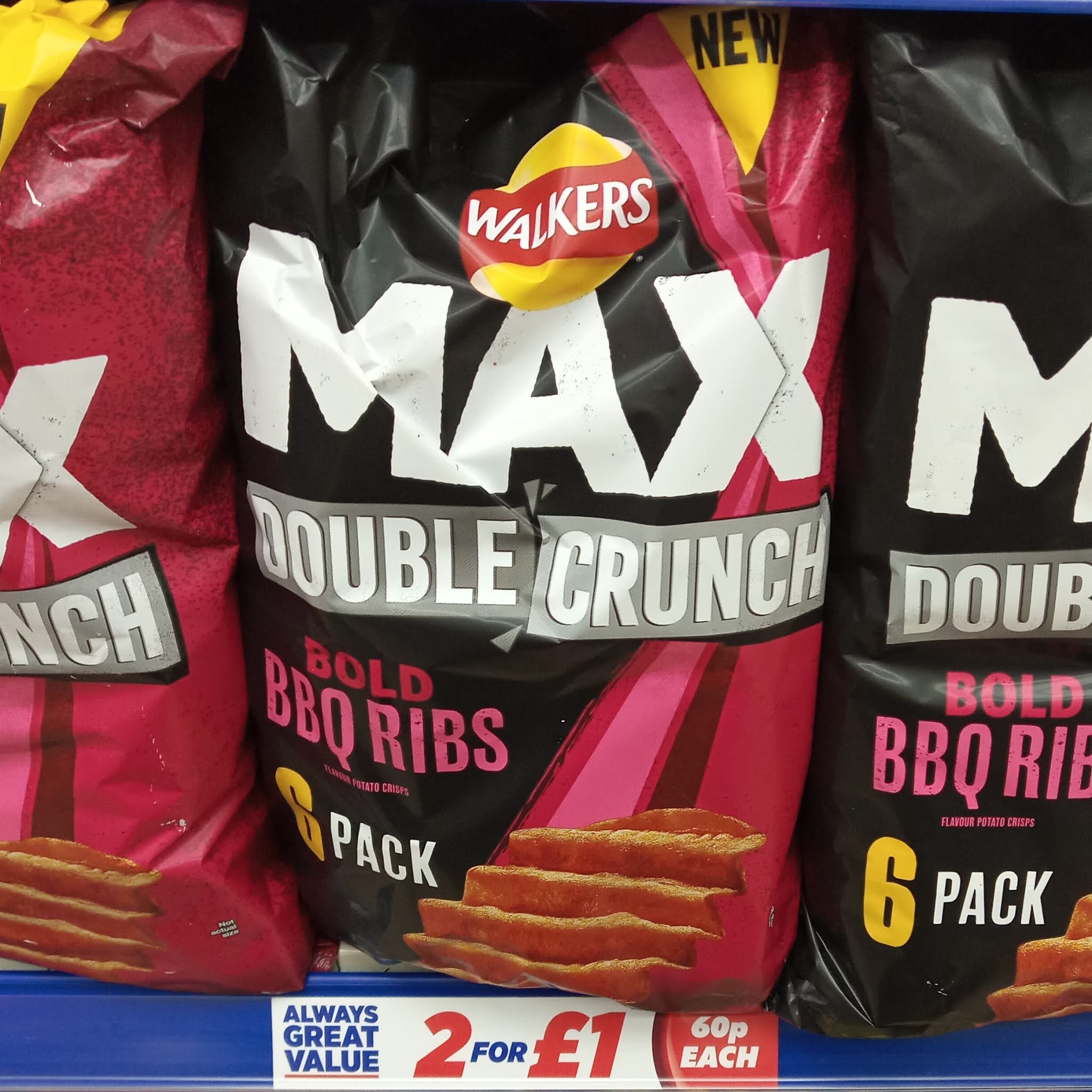 Supersupergirl's Food Reviews New walkers max double crunch bbq ribs