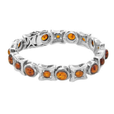 Sterling Silver Amber Bracelet