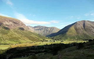 wasdale head from path to scafell