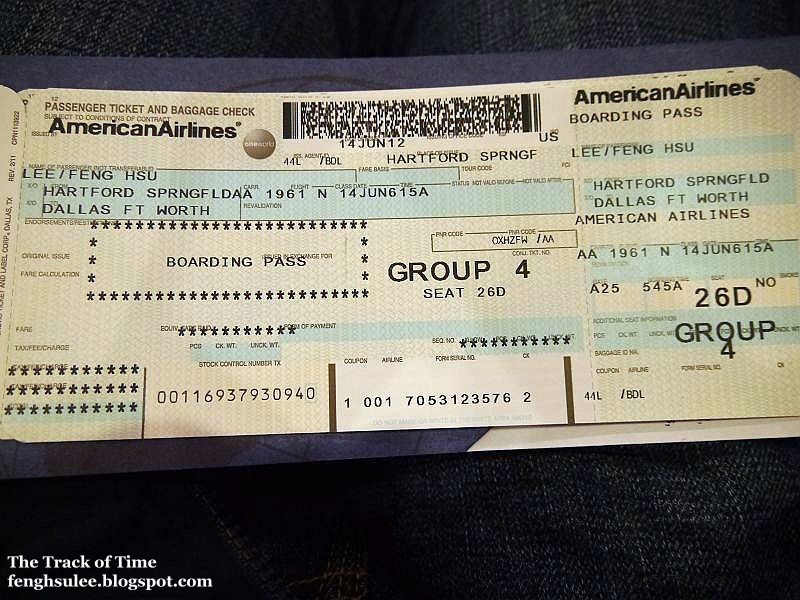 American Airlines from Hartford to Dallas The Track of Time