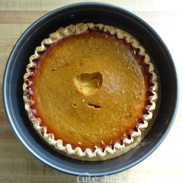 Cherpumple - Pumpkin pie in spice cake batter, missing bite