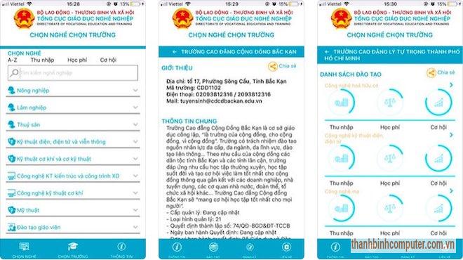 Ứng dụng chọn nghề – chọn trường với thông tin đầy đủ nhất