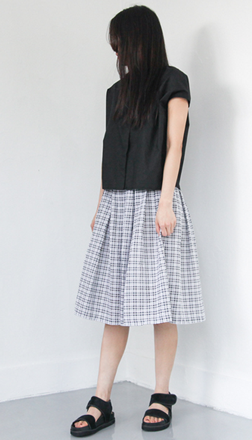 [Blackfit] Check Midi Skirt | KSTYLICK - Latest Korean Fashion | K-Pop ...