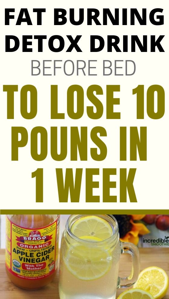 Detox and Fat Burning Drink Before Bed To Lose 10 Pounds In 1 Week