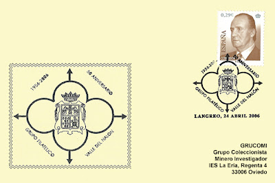 tarjeta, filatelia, matasellos, grupo, asociación, Nalón