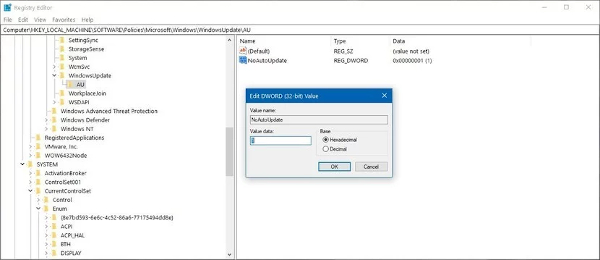 disable windows 10 auto updates regedit Cara Menonaktifkan Windows 10 Auto Update Mudah