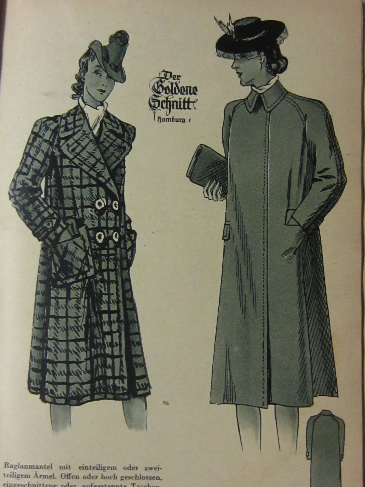 Raglan Sleeved Coats, 1940